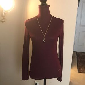 Tory Burch Burgandy Turtle neck